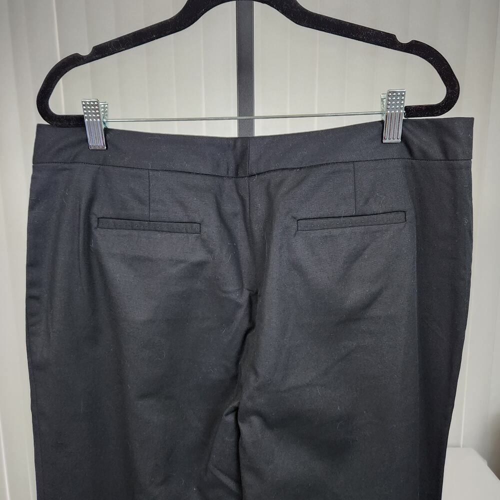 Tahari Terry Pant Trousers Slacks Mid Rise Flared Leg Black Women's Size 14 New - Picture 4 of 11